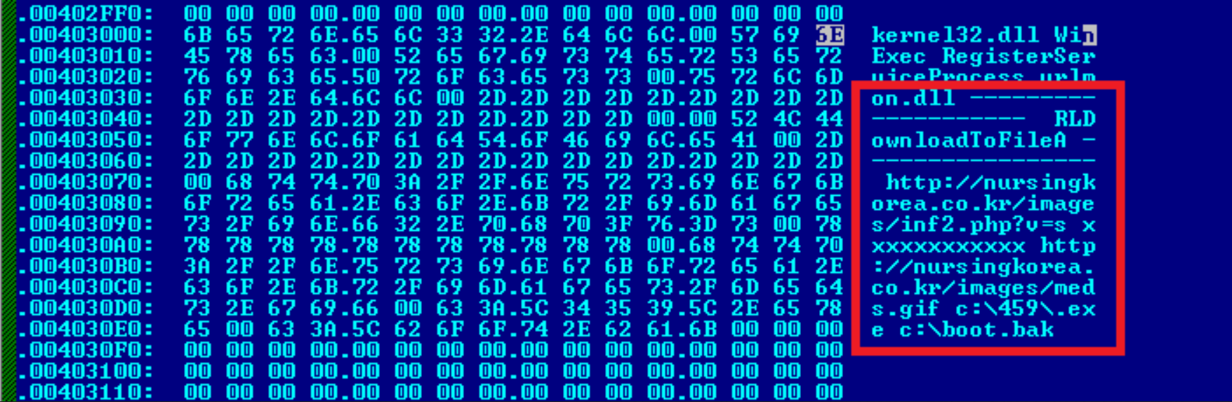 disassembly of a file usable as a signature