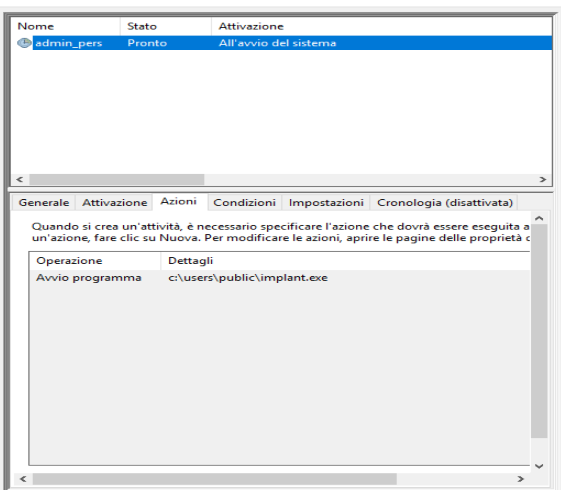 New scheduled task created